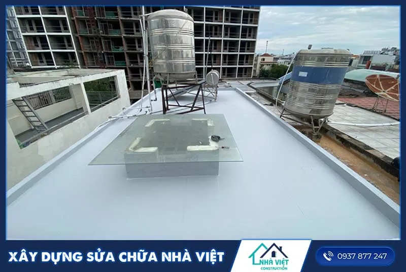 Hình ảnh chống thấm cho mái nhà bê tông bằng, xử lý dột hiệu quả