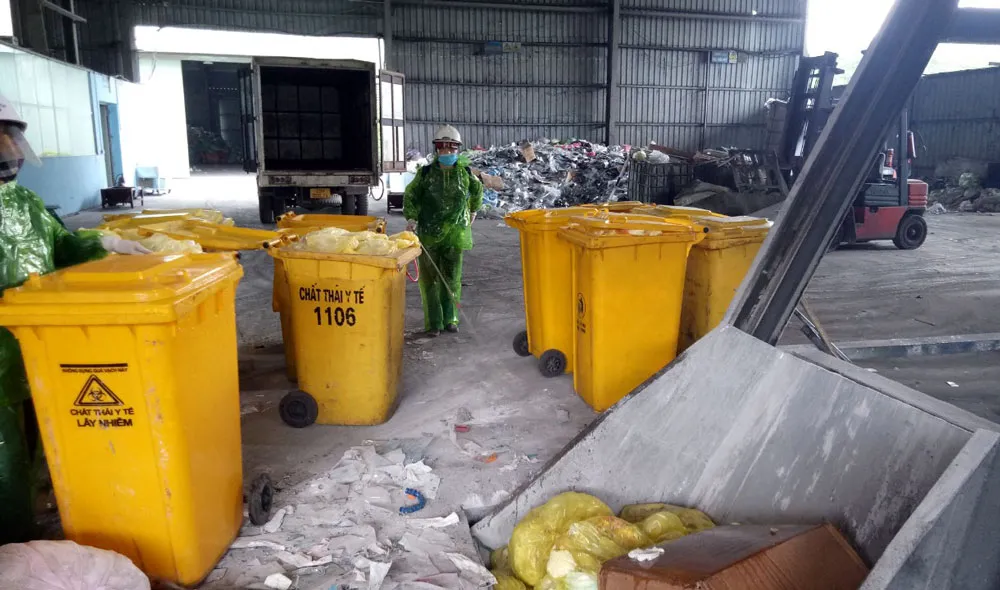 Hình ảnh khu thu gom rác thải y tế có quy mô rộng lớn