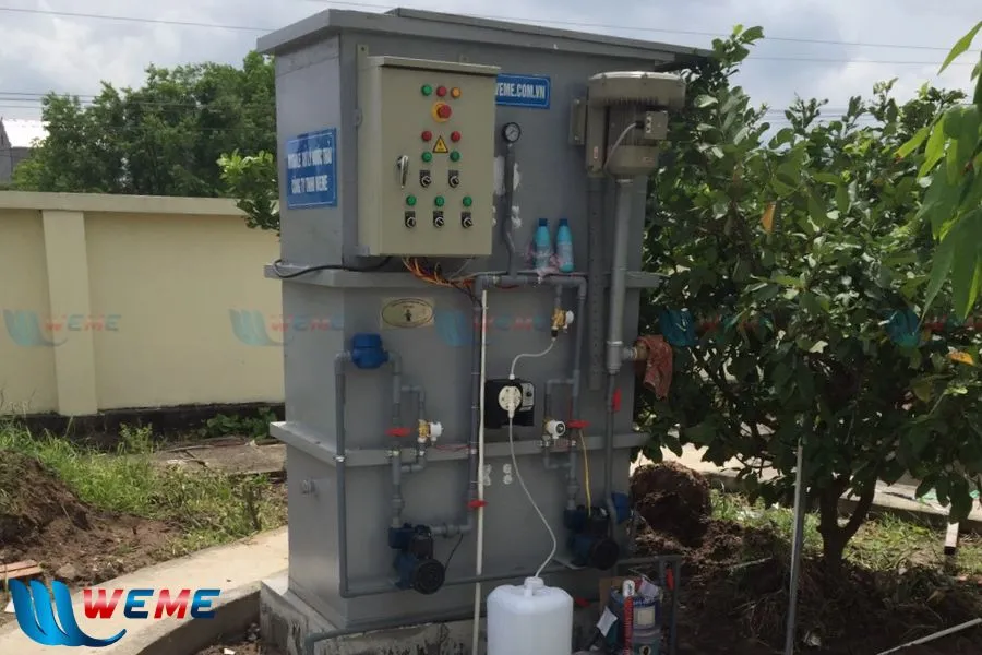 Hình ảnh lắp đặt module xử lý nước thải 25m3 tại công trình