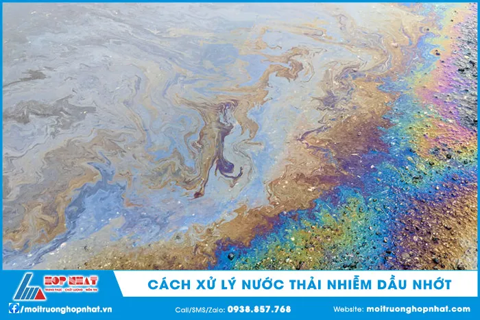Hình ảnh minh họa về ô nhiễm dầu trong nước