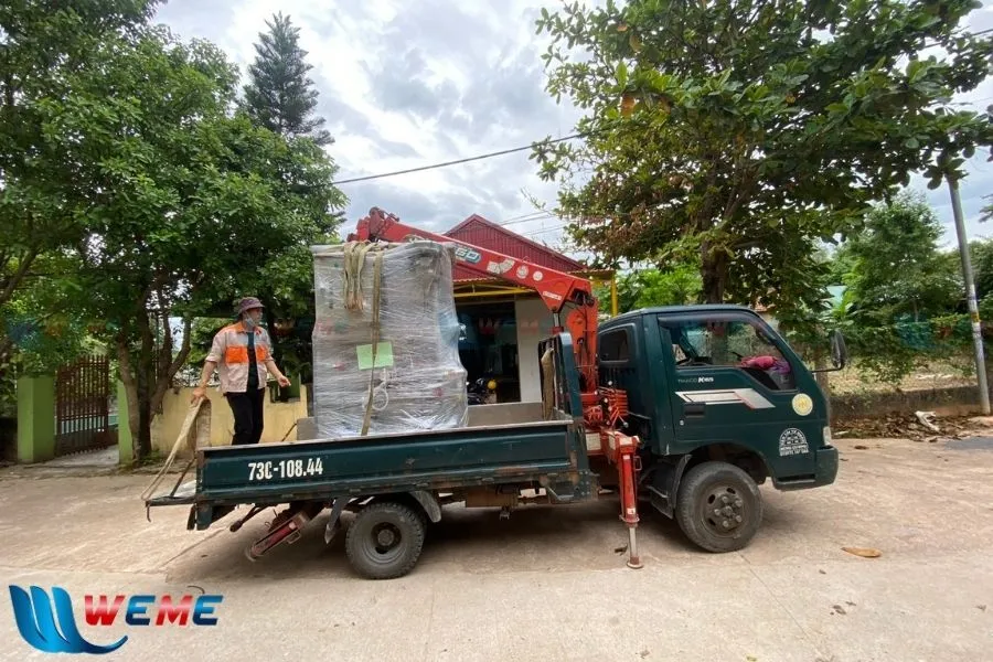 Hình ảnh module được bọc kỹ lưỡng khi vận chuyển