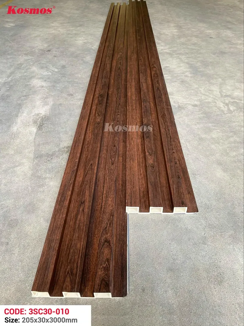 Hình ảnh tấm ốp lam 3 sóng cao nhựa PVC mã 3SC30-010