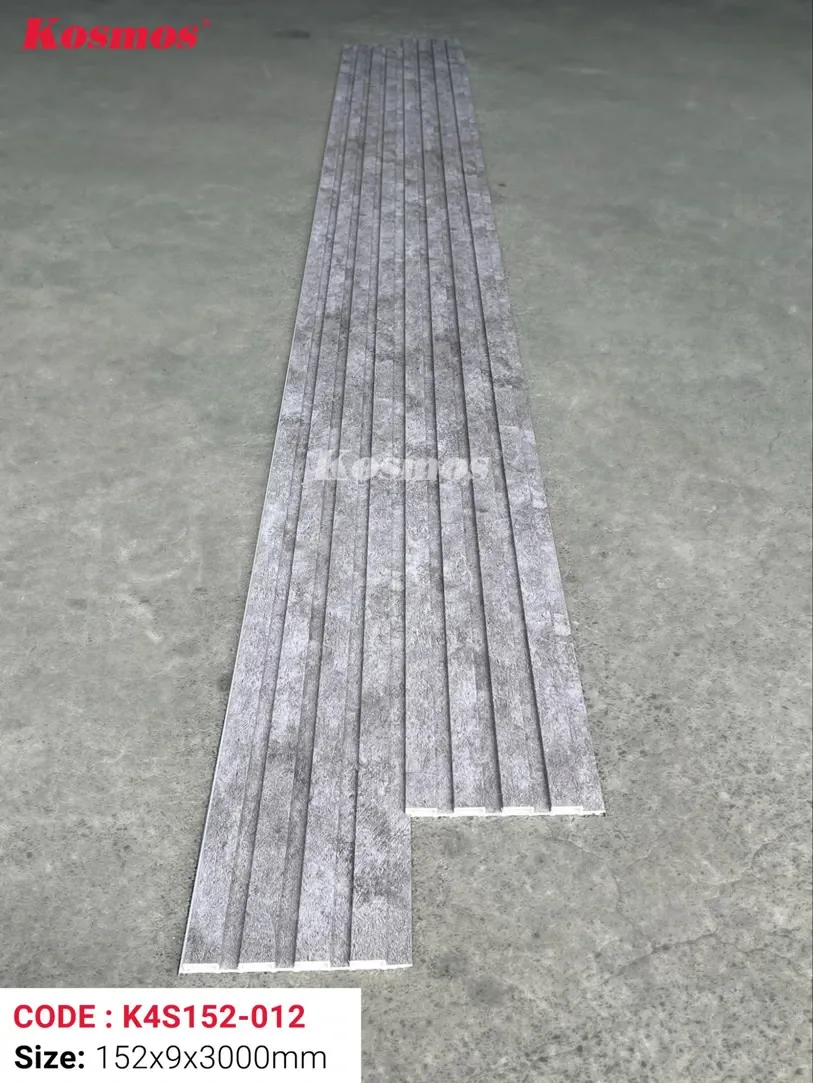 Hình ảnh tấm ốp lam 4 sóng thấp nhựa PVC pha bột đá mã K4S152-012