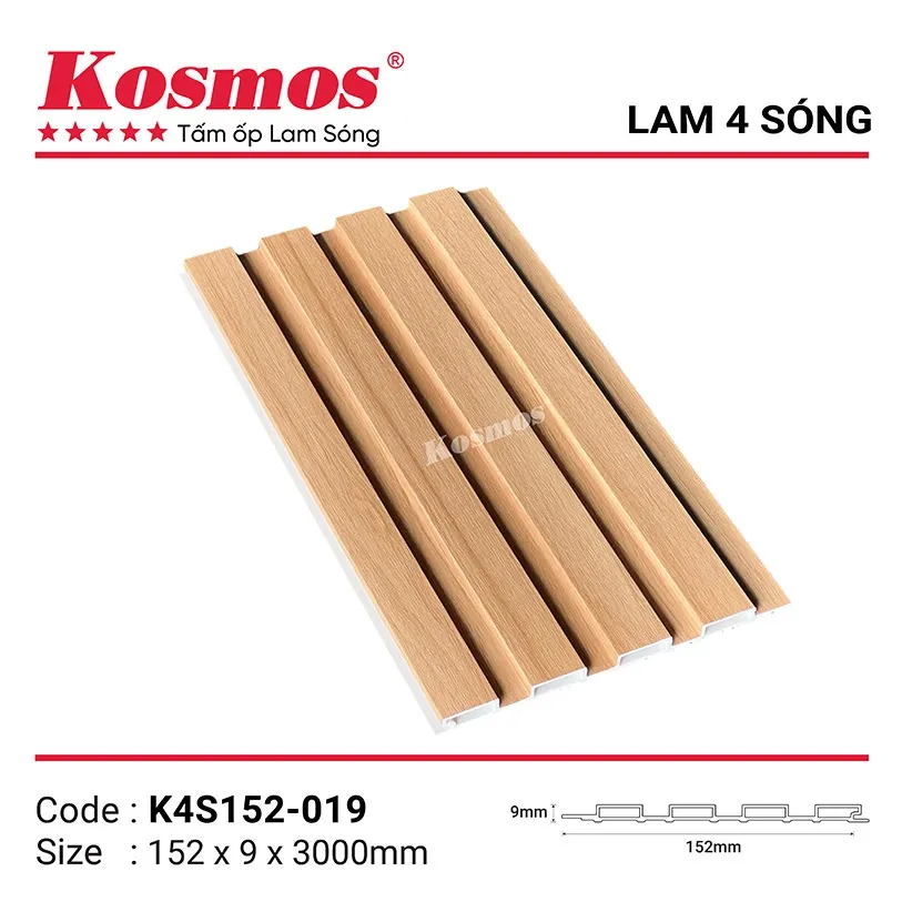 Hình ảnh tấm ốp nhựa PVC pha bột đá vân gỗ k4S152-019