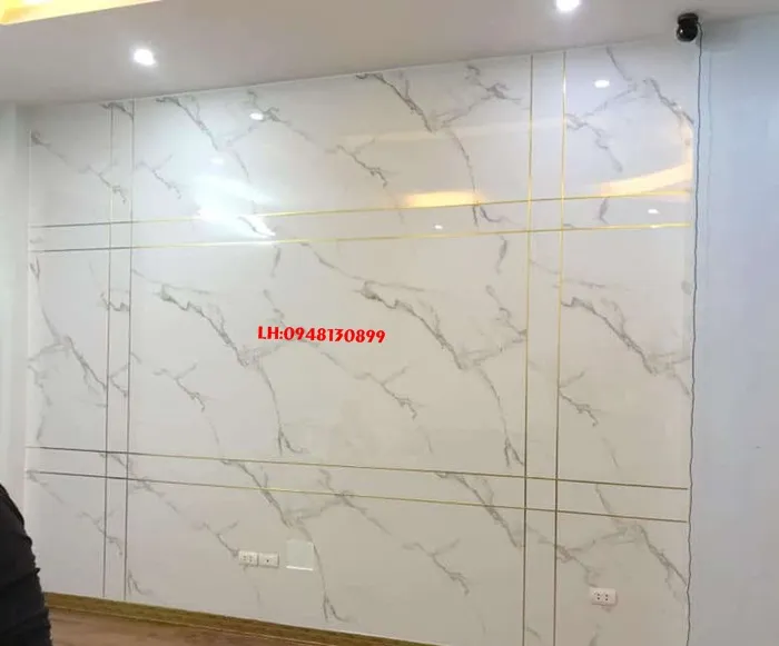 Hình ảnh thi công tấm nhựa giả đá hoa cương