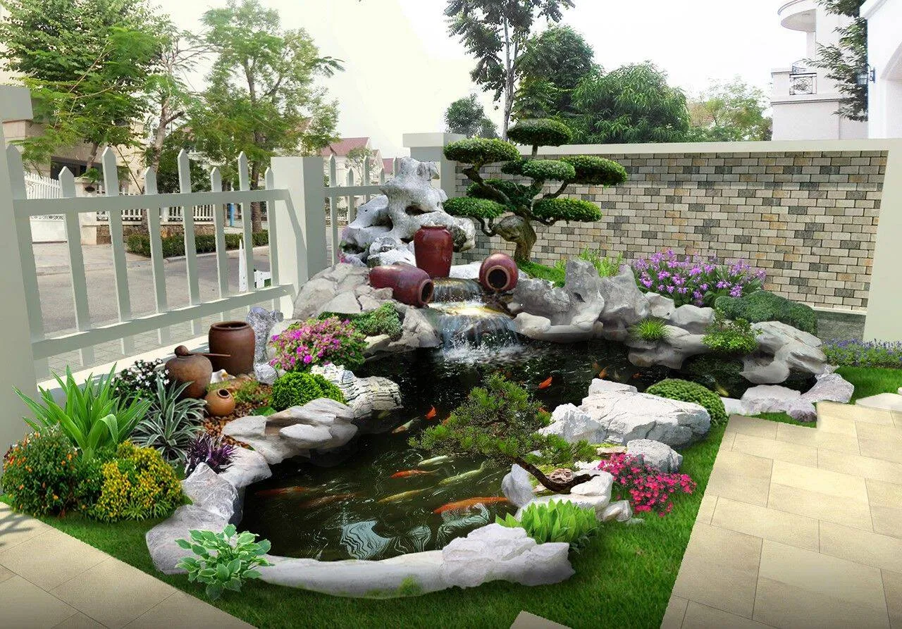 Hồ cá hình nghiên mực