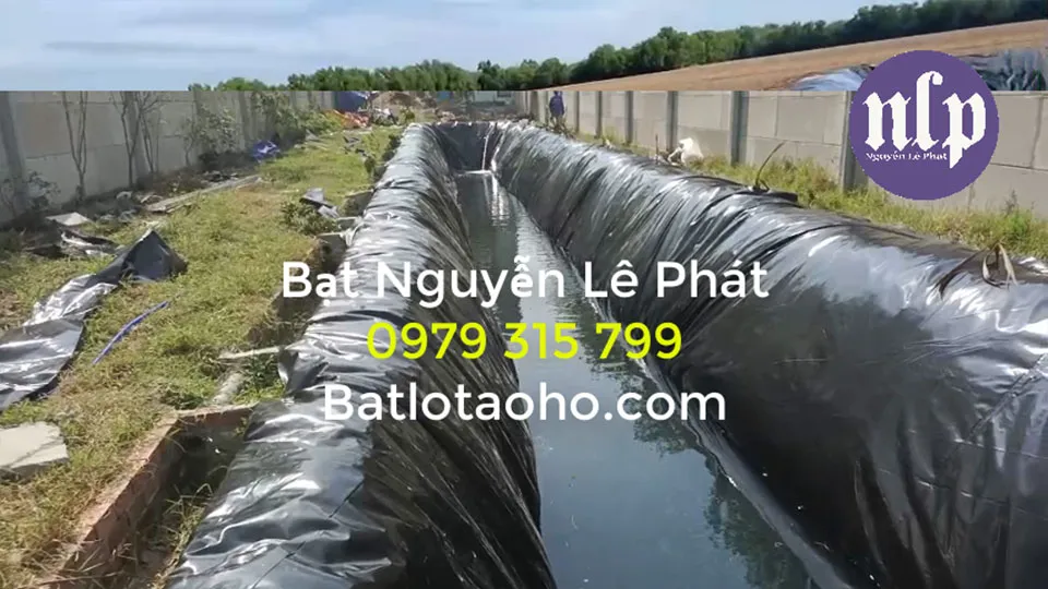 Hồ cá lót bạt HDPE bền đẹp