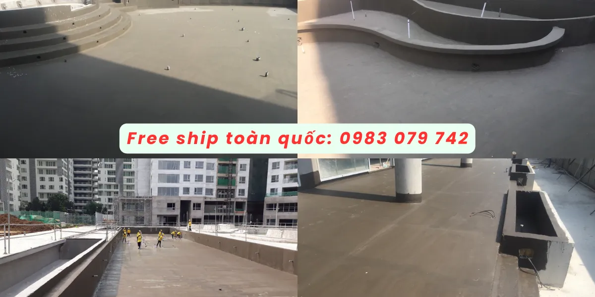 Hoàn thiện lớp chống thấm Sika Smartflex với bề mặt nhẵn mịn, bám dính