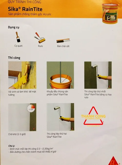 HƯỚNG DẪN THI CÔNG SIKA RAINTITE TẠI HỒ CHÍ MINH