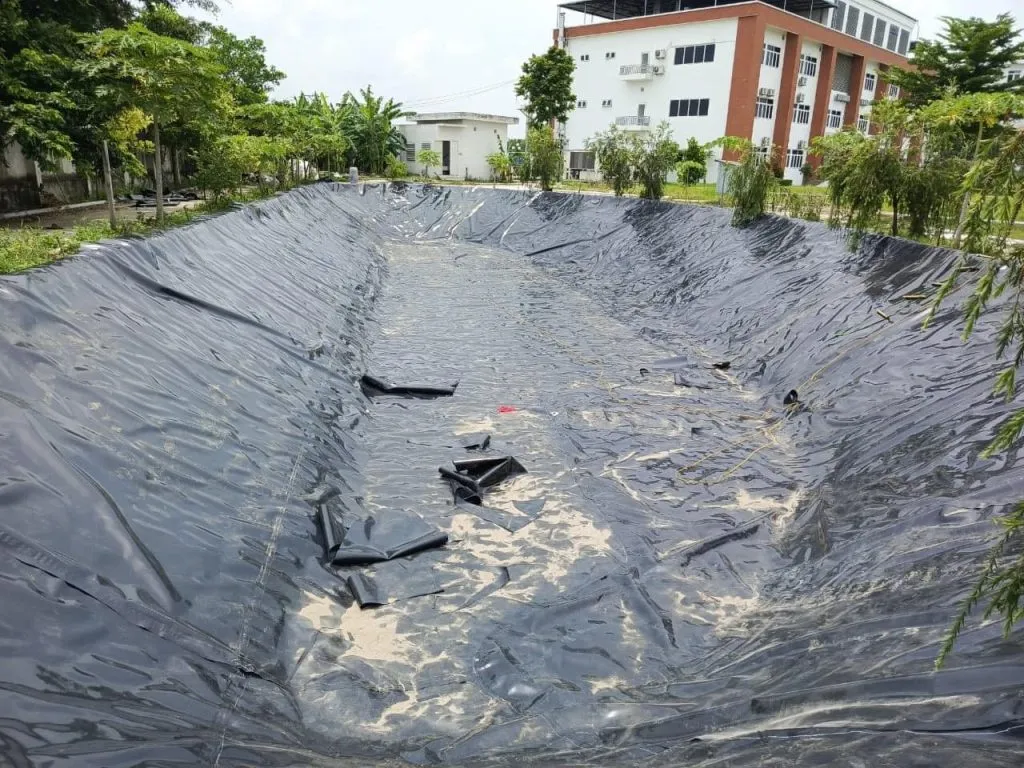 Kênh thủy lợi lót bạt HDPE cho nông nghiệp