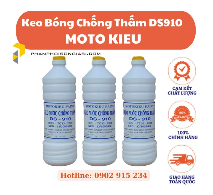 Keo chống thấm môtô kiều DS-910 màu trắng sữa dạng lỏng