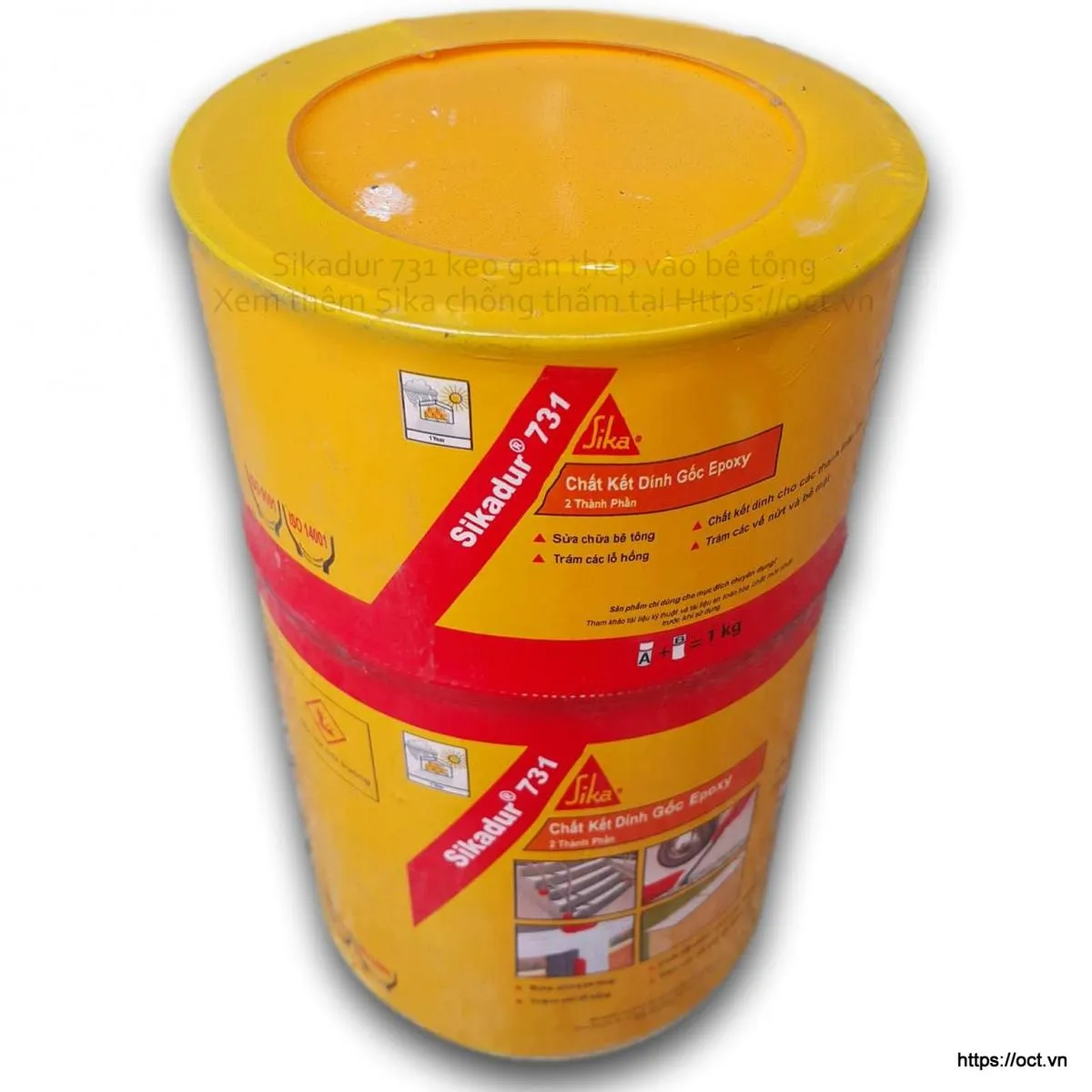 Keo trám trét Sikadur 731 gốc epoxy hai thành phần cho công tác chống thấm