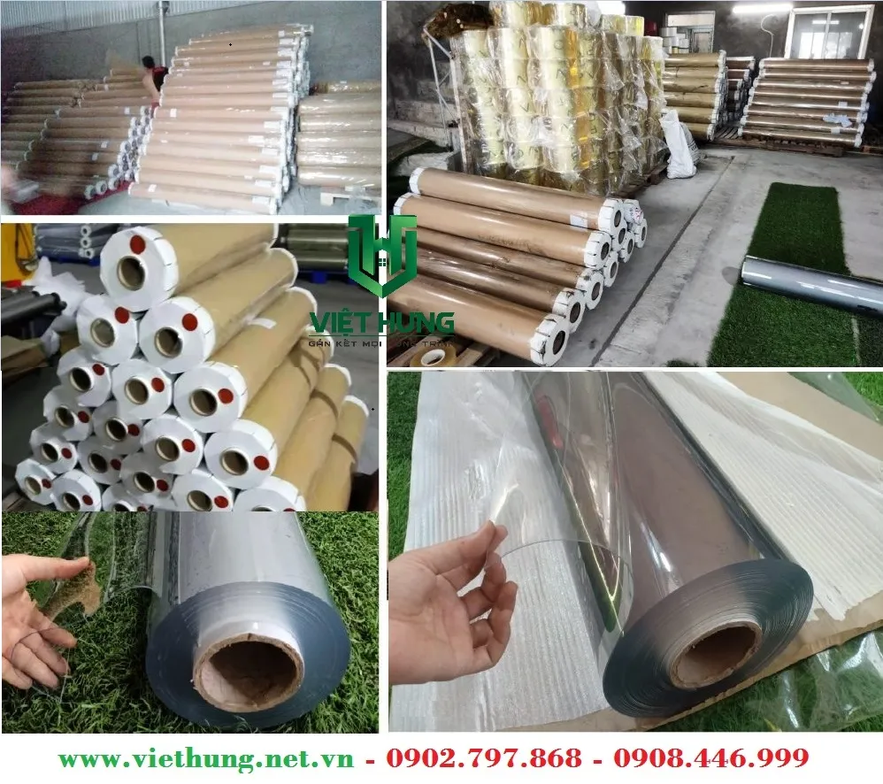 Kho hàng cuộn màng nhựa pvc dẻo trong suốt giá rẻ Cty Việt Hưng