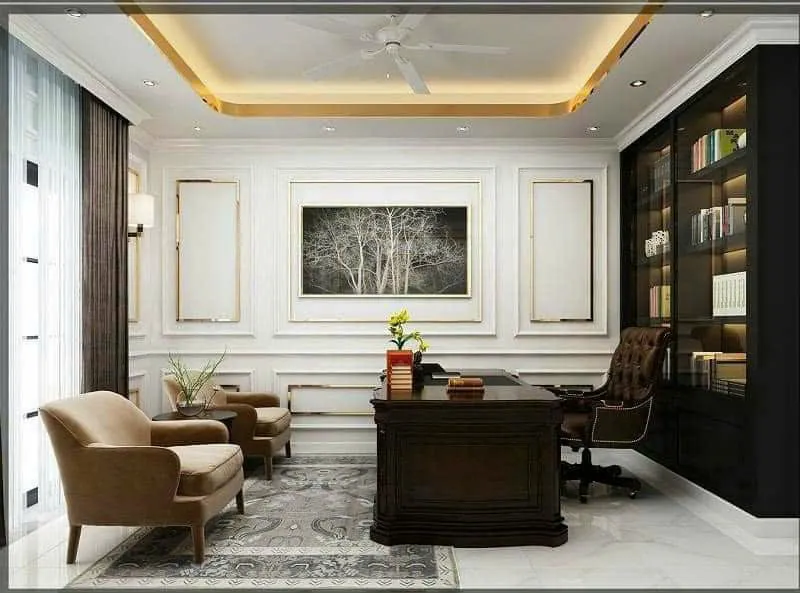 Không gian trần nhà hiện đại với tấm nhựa Nano giả gỗ sáng màu