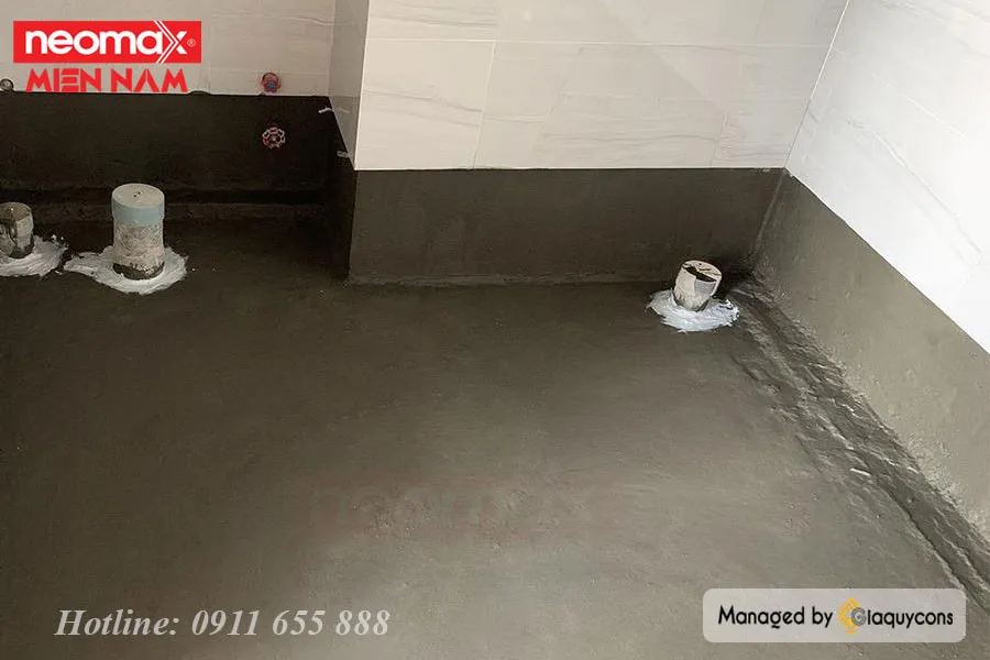 Khu vực nhà vệ sinh được xử lý chống thấm