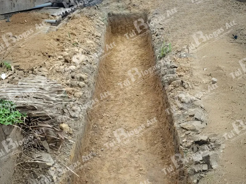 Kích thước hố đào tiêu chuẩn cho việc lắp đặt màng HDPE túi biogas