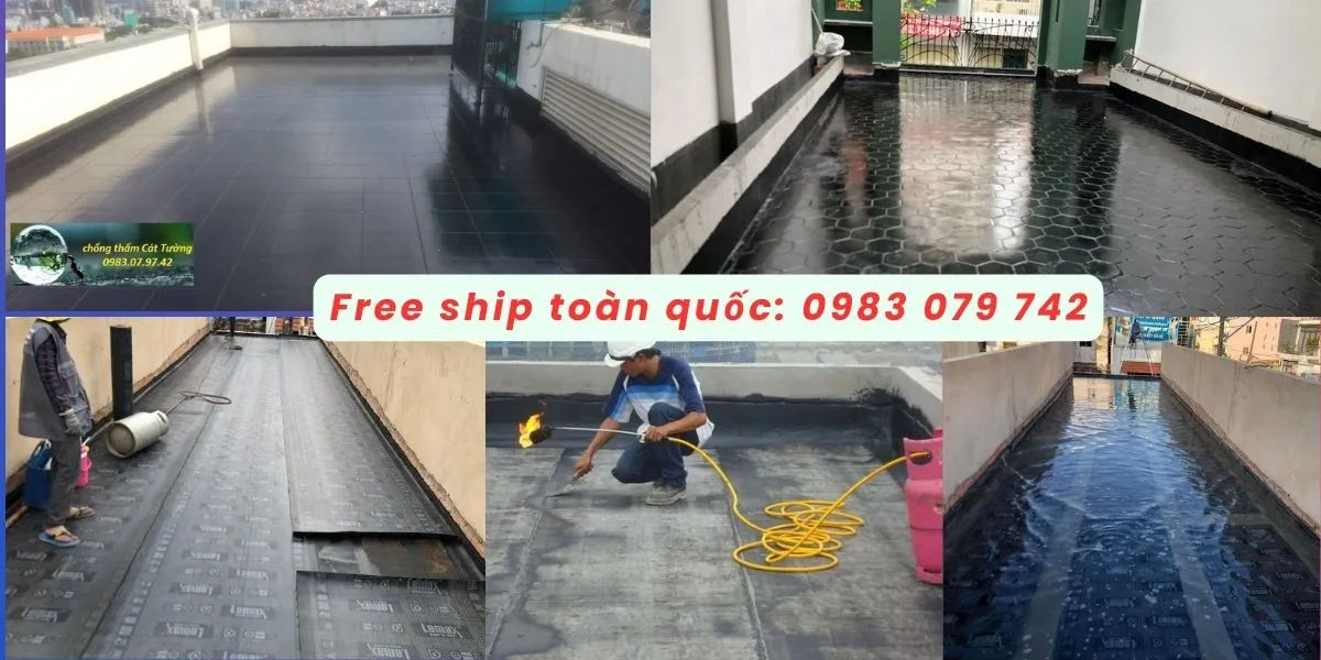 Kỹ thuật thi công màng chống thấm gốc bitum bằng phương pháp khò nóng chuyên nghiệp