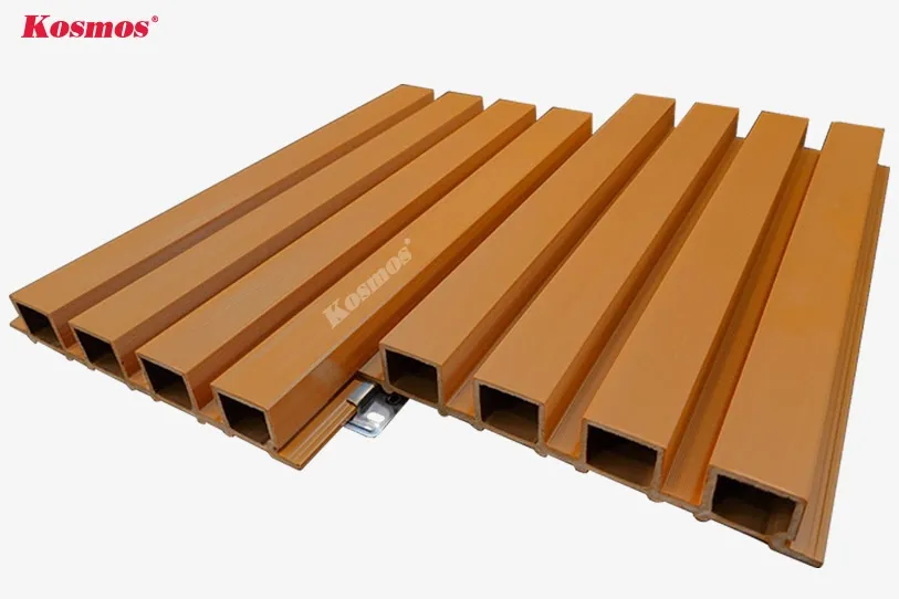 Kỹ thuật thi công ốp gỗ nhựa lam 4 sóng ASA rộng 184mm sử dụng con ke inox