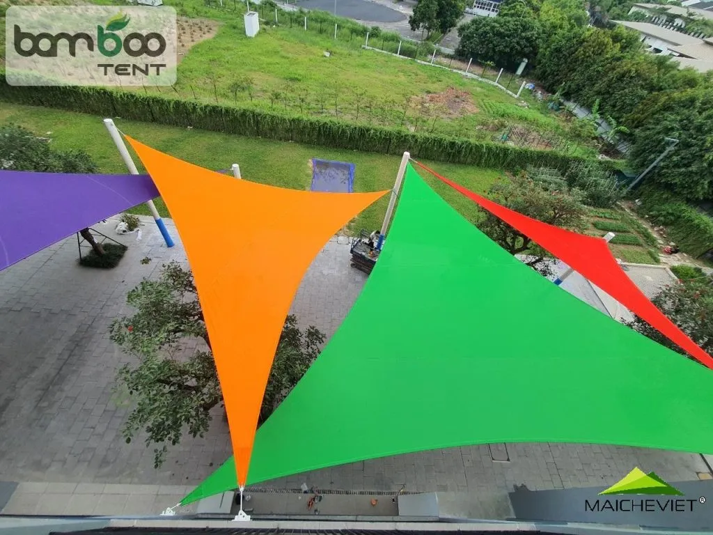lắp đặt mái che bạt hdpe chống nắng mưa bền bỉ