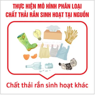 Logo nhận diện rác vô cơ cần được xử lý đặc biệt