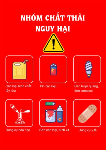 Logo rác nguy hại công nghiệp