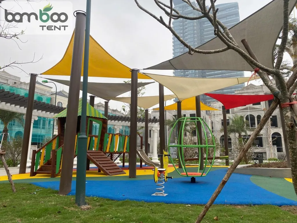 mái che bạt hdpe đa năng cho sân vườn và khu vực công cộng