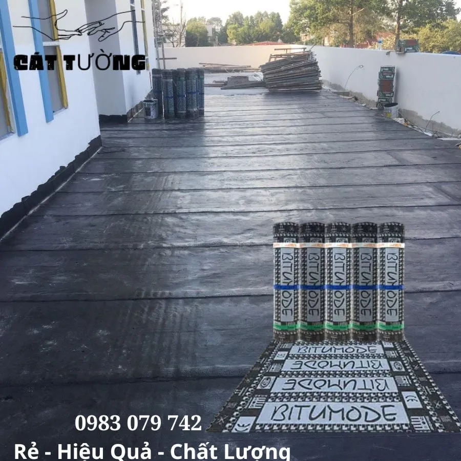 Màng chống thấm gốc bitum Bitumode loại 3mm mặt trơn, vật liệu địa kỹ thuật chống thấm hiệu quả