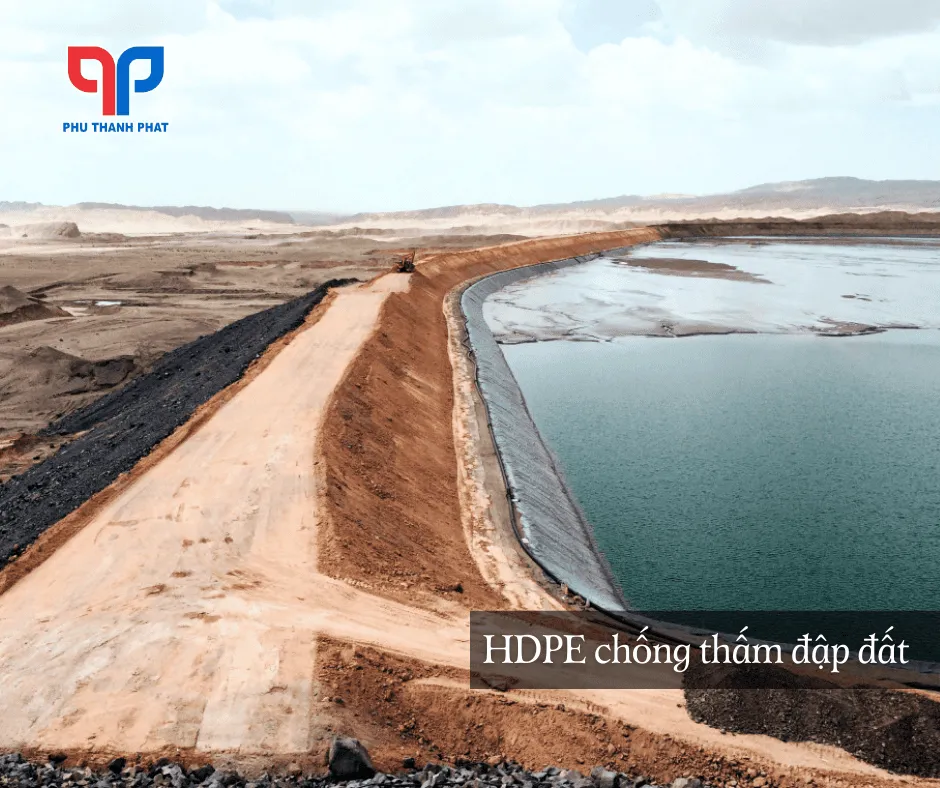 Màng chống thấm HDPE ứng dụng cho đập đất