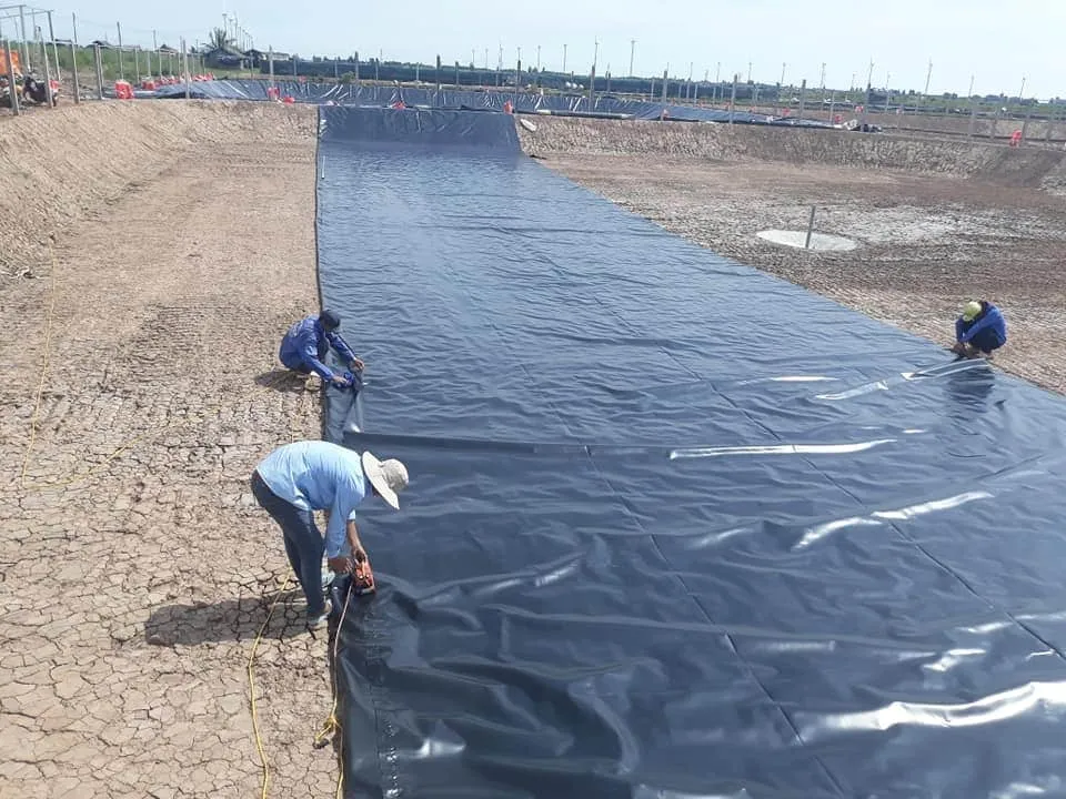 Màng chống thấm HDPE với cấu tạo 3 lớp theo công nghệ Châu Âu, ứng dụng rộng rãi trong địa kỹ thuật môi trường.