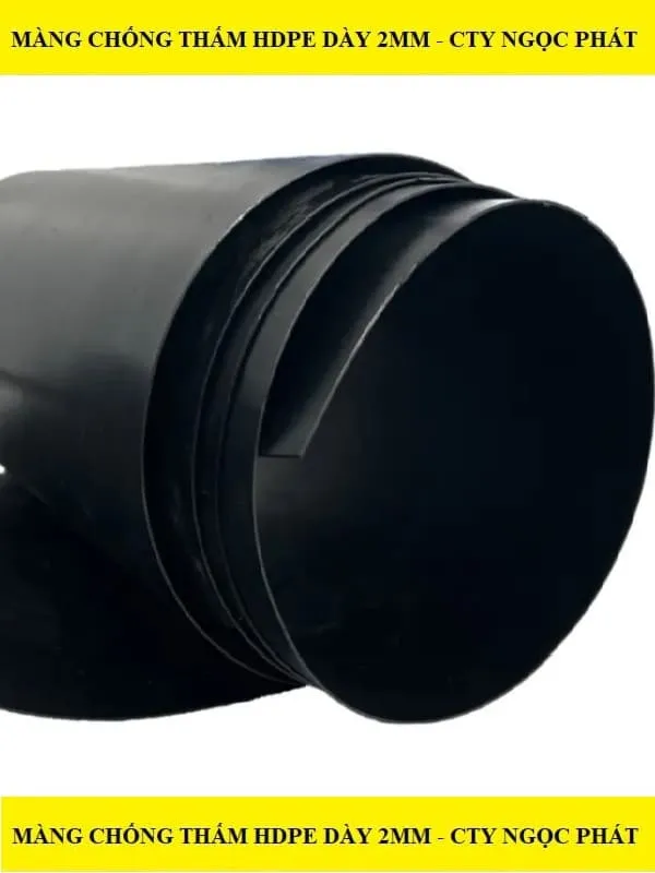 Màng HDPE dày 2mm sản xuất từ nhựa nguyên sinh