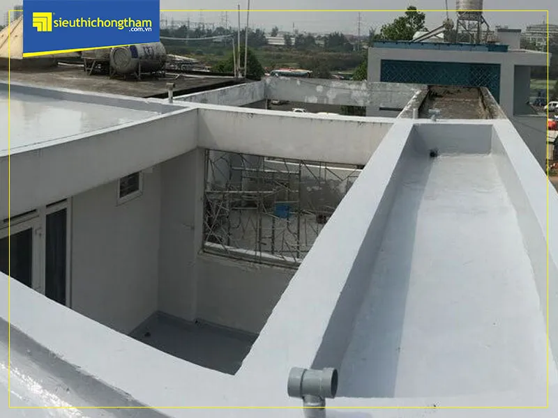 Máng nước sau khi thi công chống thấm