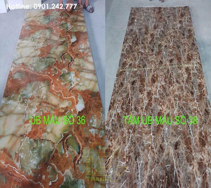 Mẫu tấm nhựa giả đá UB36/38