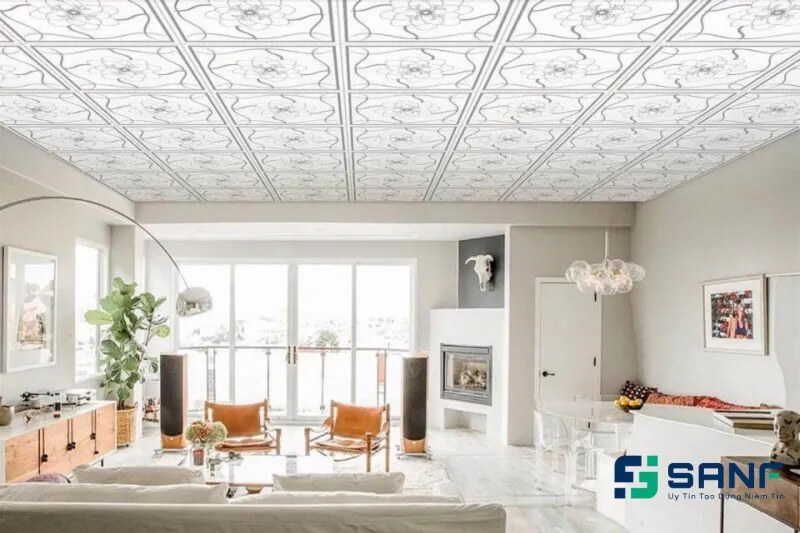 Mẫu tấm ốp trần 3D hiện đại