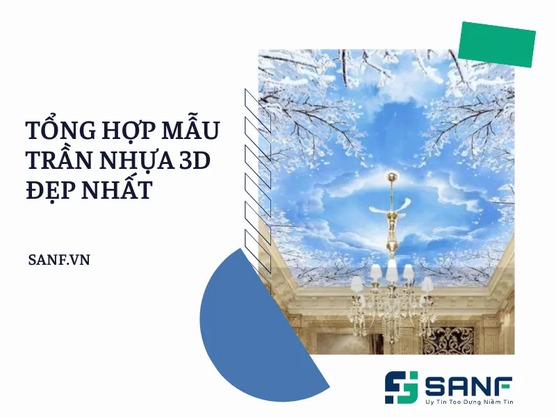 Mẫu tấm trần thả nhựa 3D đẹp, hiện đại cho không gian sống
