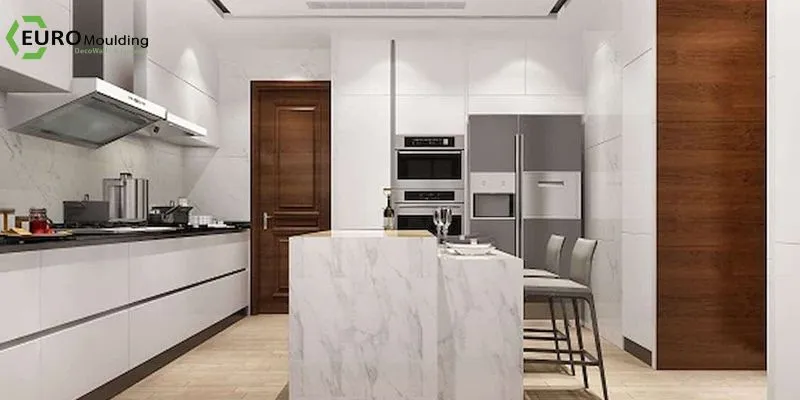 Mẫu thiết kế tấm nhựa ốp tường bếp 3D độc đáo