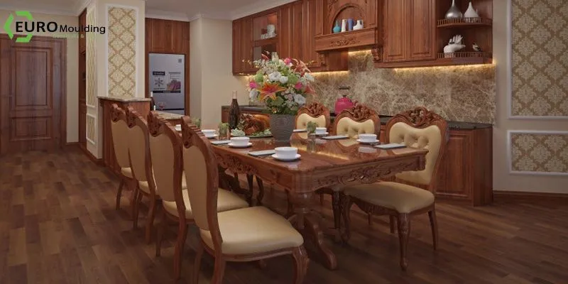 Mẫu thiết kế tấm nhựa ốp tường bếp màu trắng tinh tế
