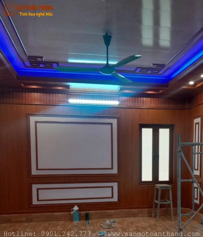 Mẫu trần nhựa Nano phong cách tối giản