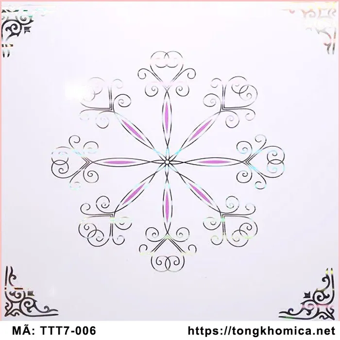 Mẫu trần nhựa PVC với họa tiết sang trọng