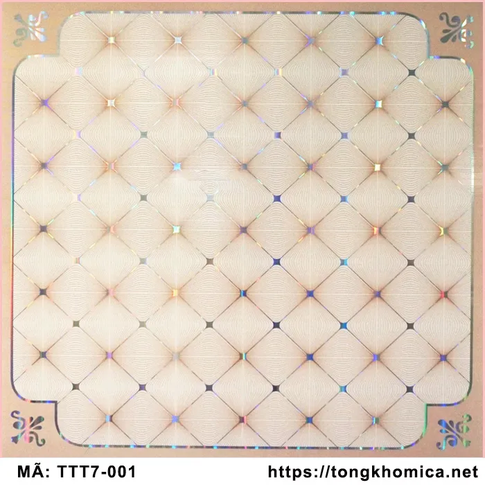 Mẫu trần thả PVC giả đá hiện đại