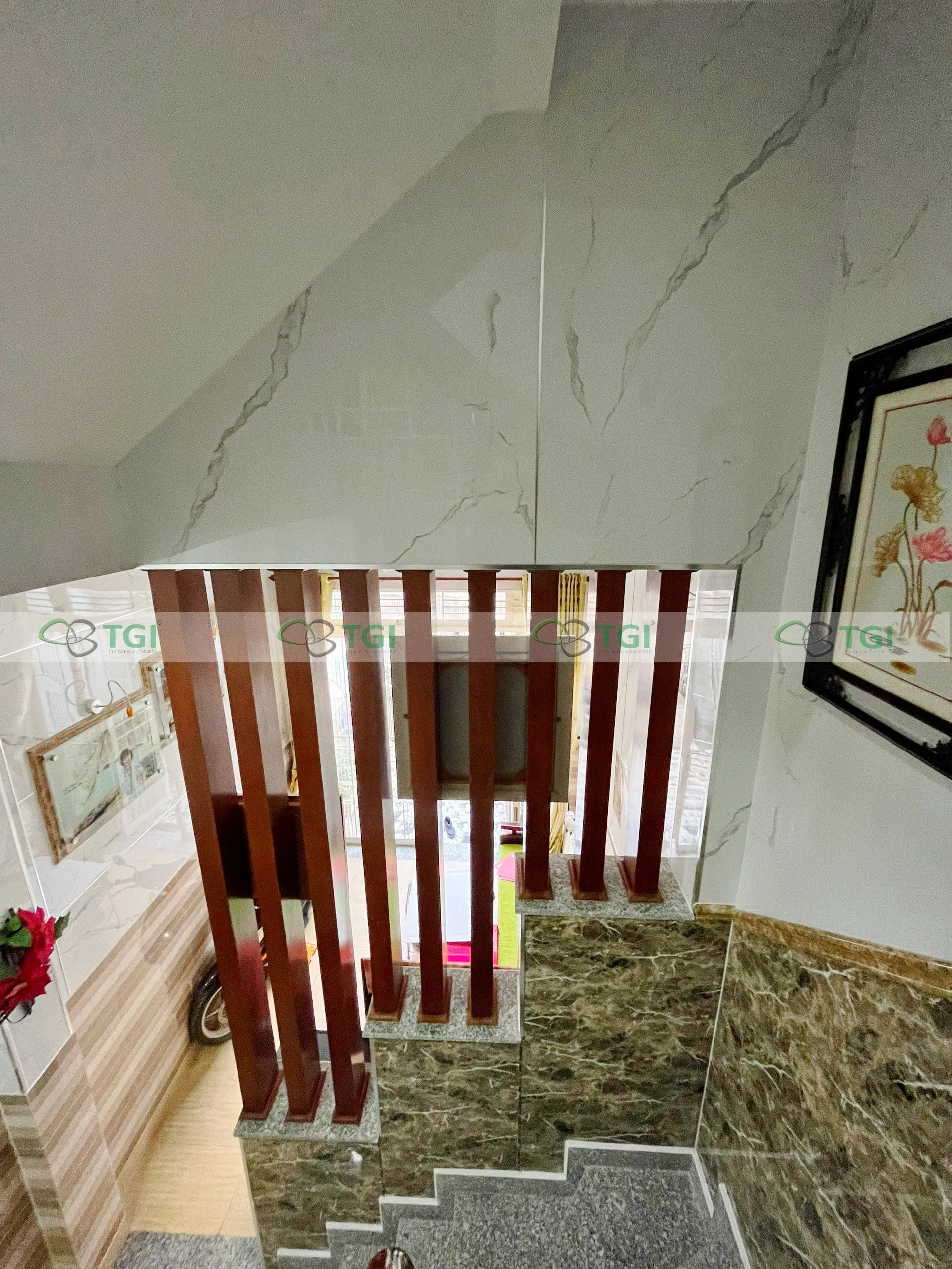 mẫu ứng dụng tấm pvc vân đá độc đáo 15