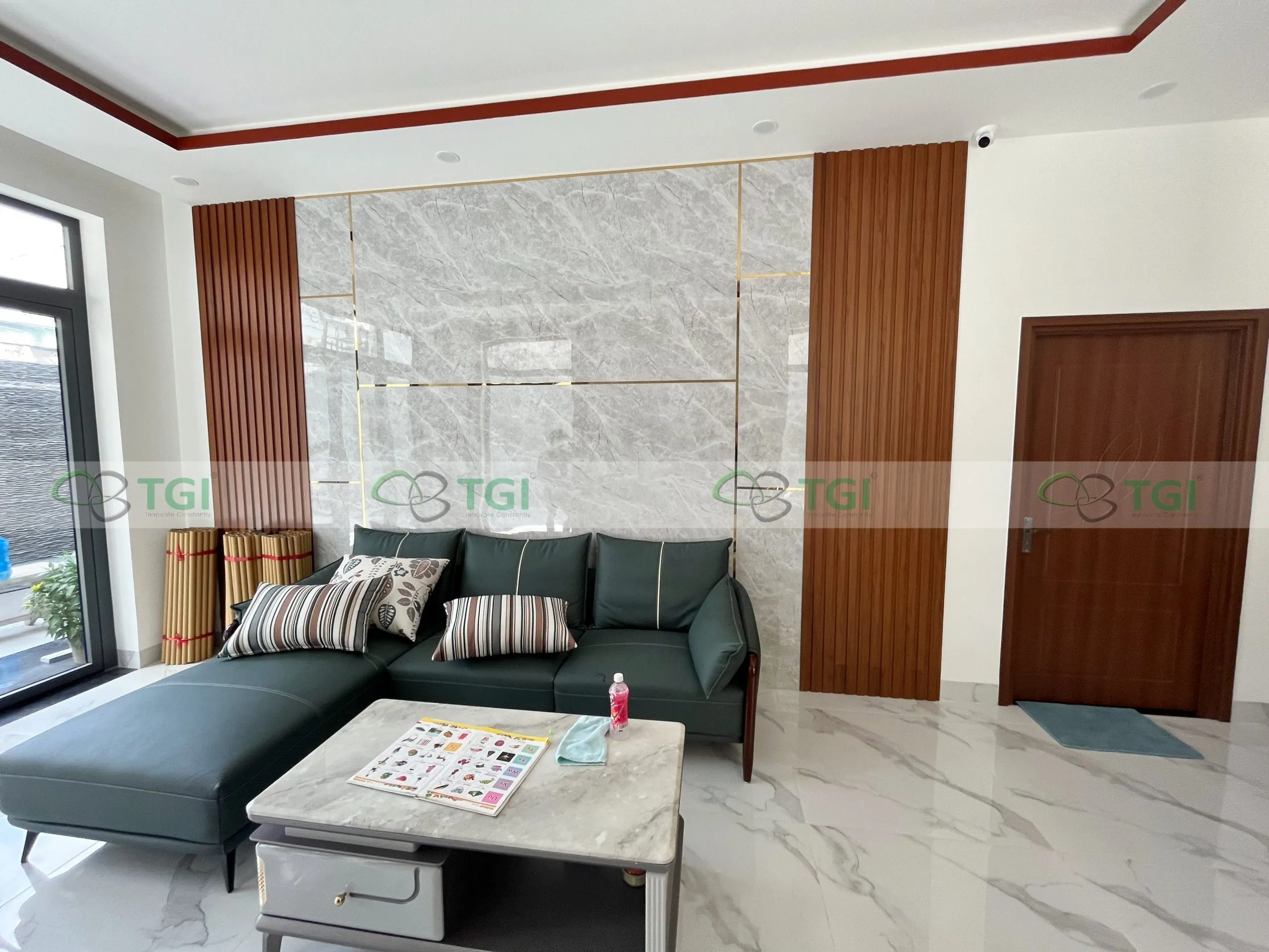 mẫu ứng dụng tấm pvc vân đá hiện đại 10