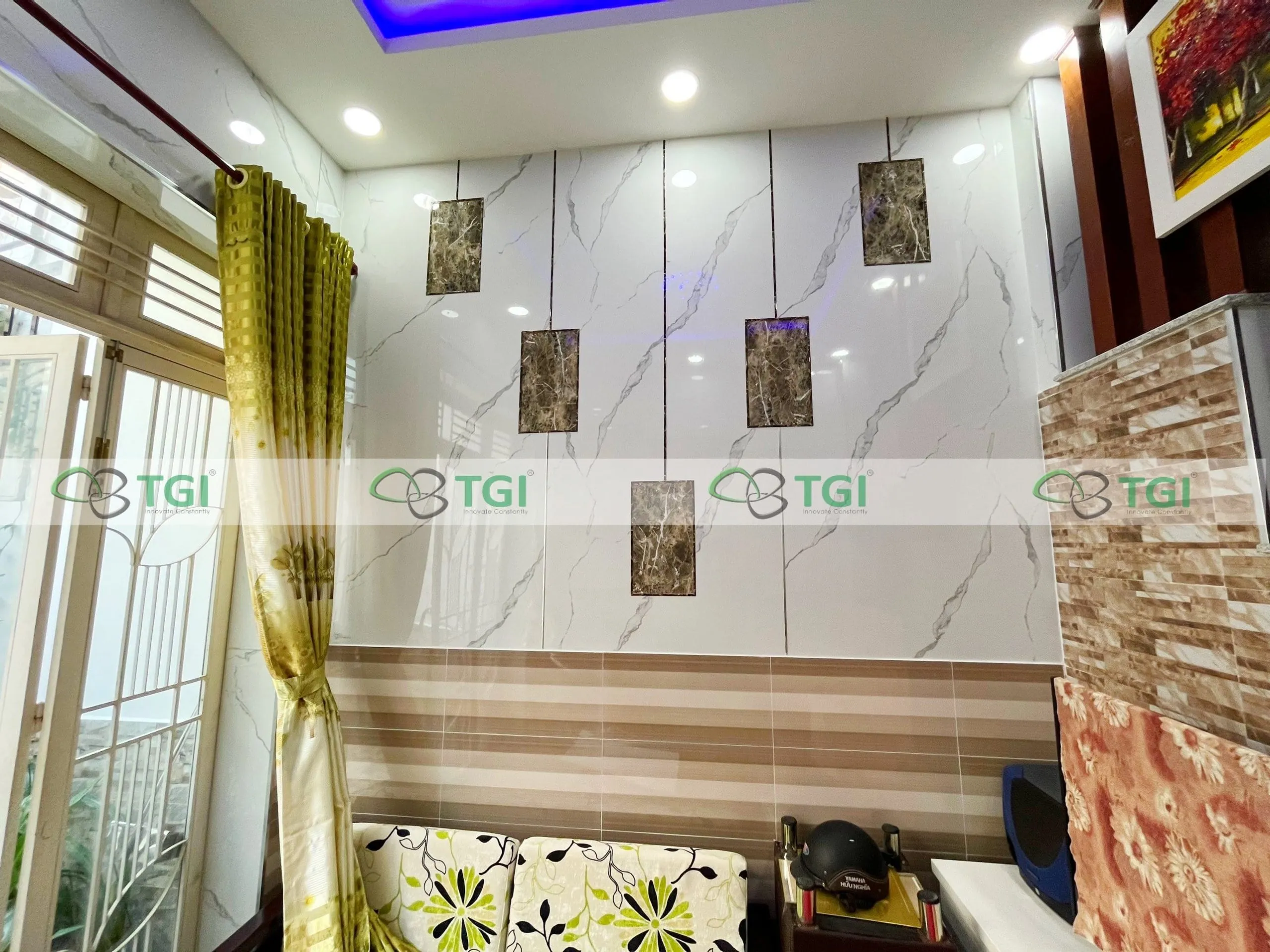 mẫu ứng dụng tấm pvc vân đá tự nhiên 13