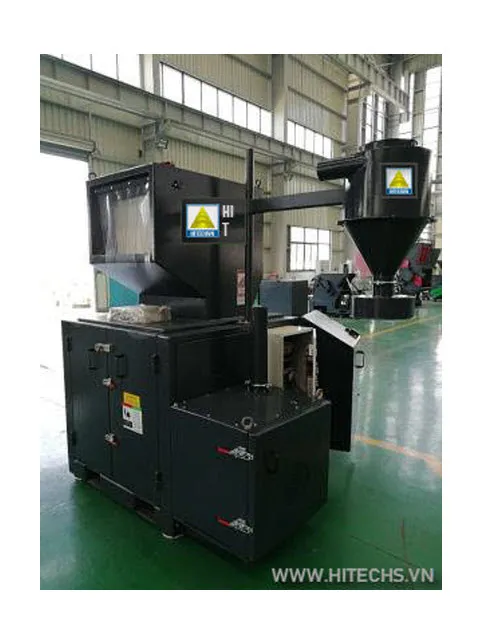 Máy cắt rác thải y tế dạng 1 trục tốc độ nhanh (Model Hitech-1T500P15) phù hợp cho các loại rác không chứa kim loại.
