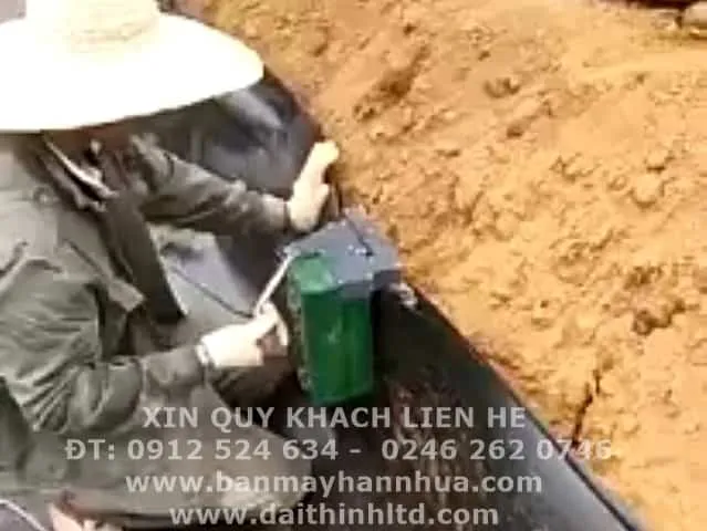 Máy hàn bạt HDPE chống thấm bãi xử lý rác thải model LST GM2