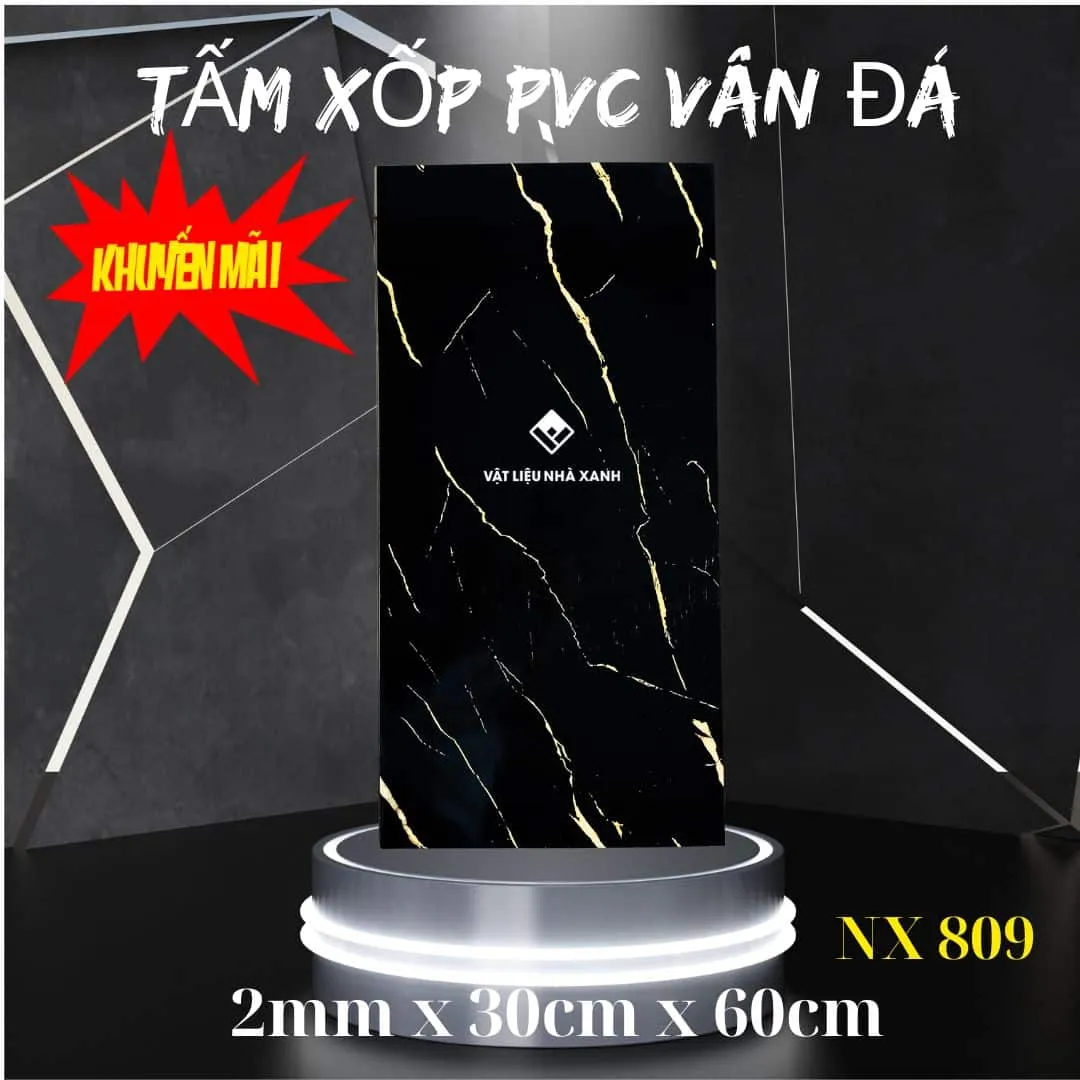 Miếng dán tường nhựa PVC giả đá cho nội thất NX809