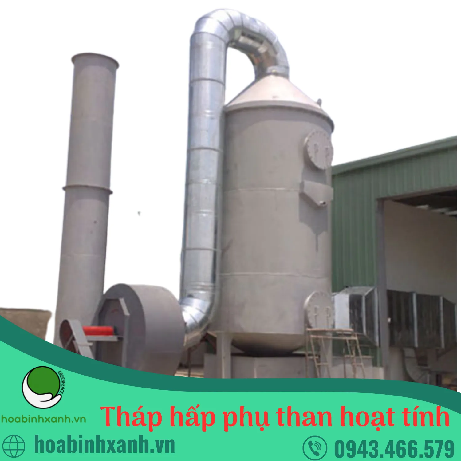 Mô hình tháp hấp phụ than hoạt tính trong xử lý khí ô nhiễm