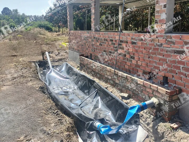 Mô hình xử lý chất thải chăn nuôi sử dụng màng HDPE chống thấm hiệu quả