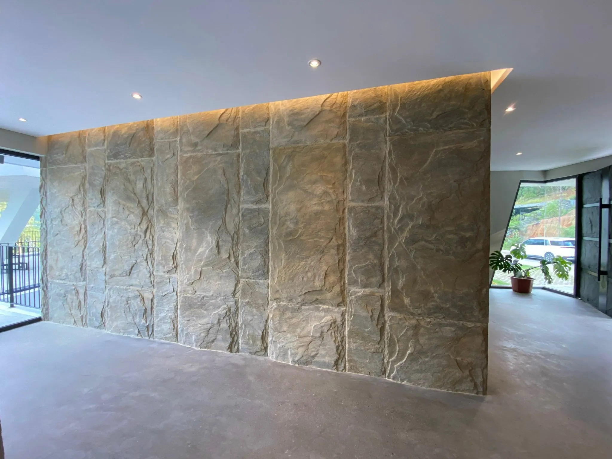 Mô phỏng tấm ốp tường PU foam giả đá vân 5cm cho trang trí ngoại thất