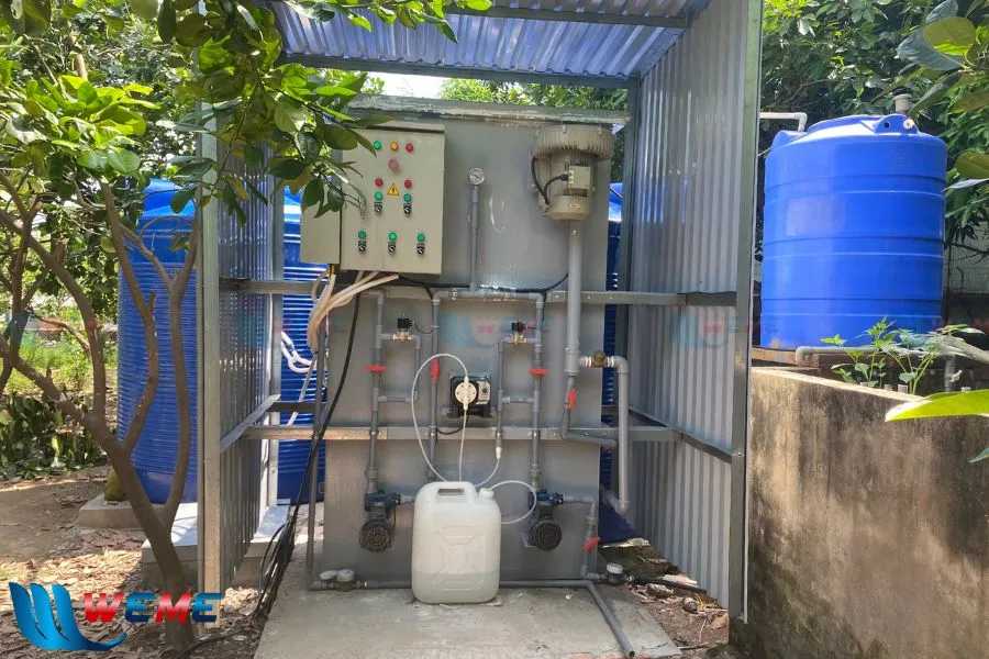 Module xử lý nước thải sinh hoạt 25m3 hoàn chỉnh của WeMe