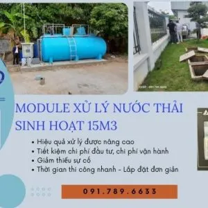Module xử lý nước thải sinh hoạt nông thôn công suất nhỏ
